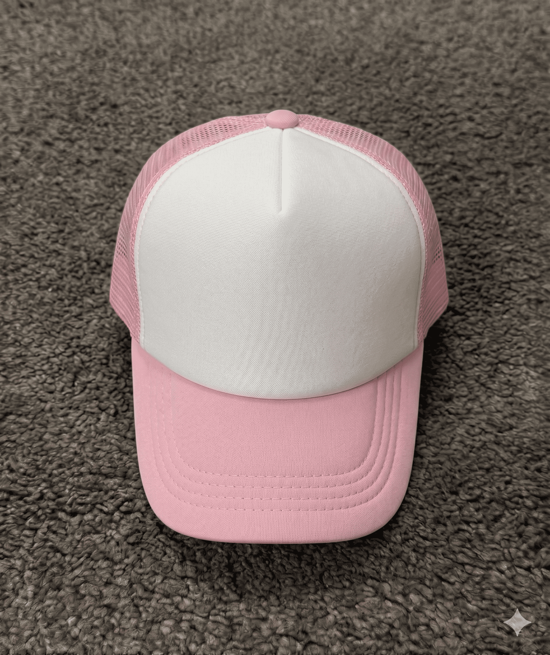 Classic White Pink Trucker Cap image