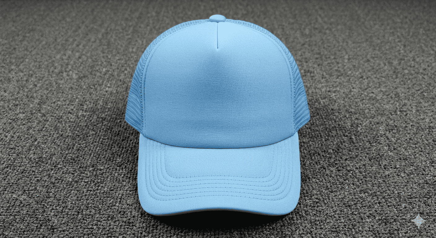 Classic Solid Sky Blue Trucker Cap image