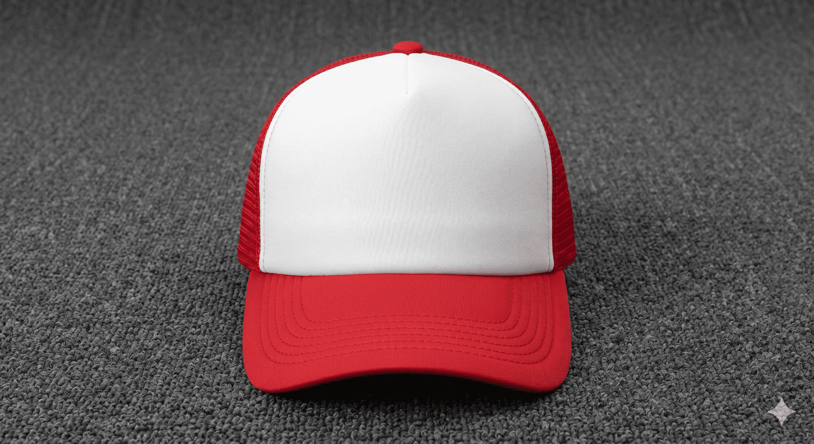Classic White Red Trucker Cap image
