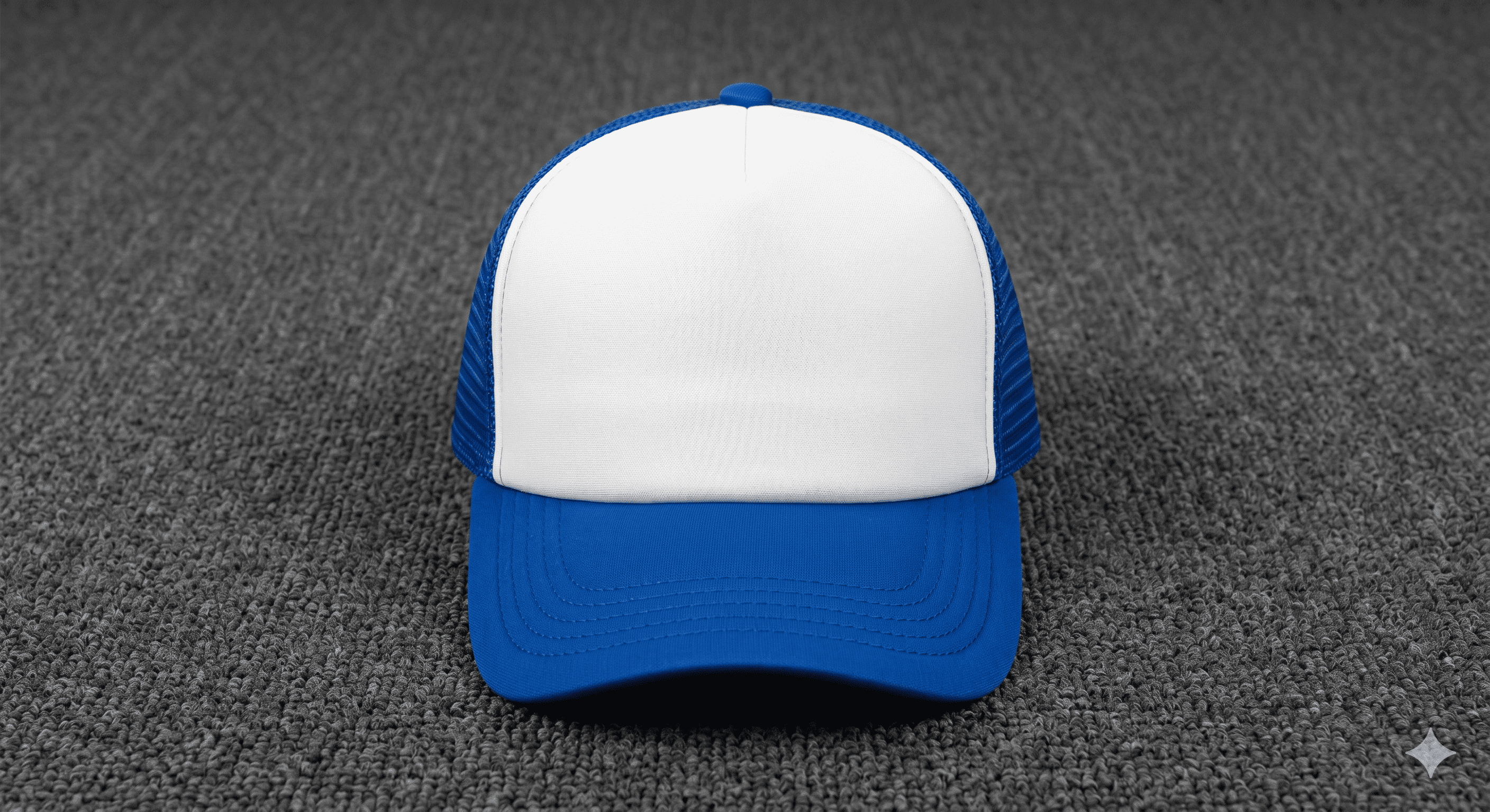 Classic White Royal Blue Trucker Cap image