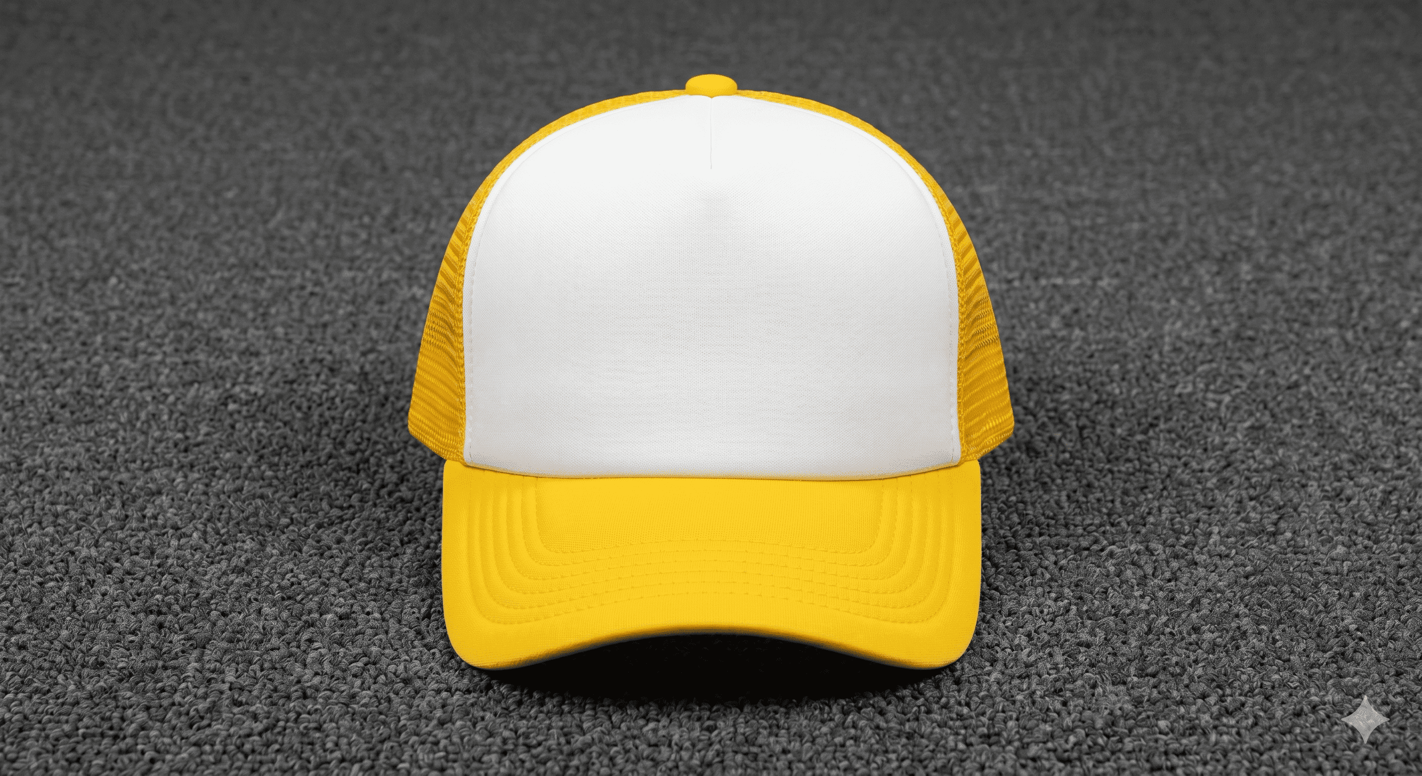Classic White Yellow Trucker Cap image